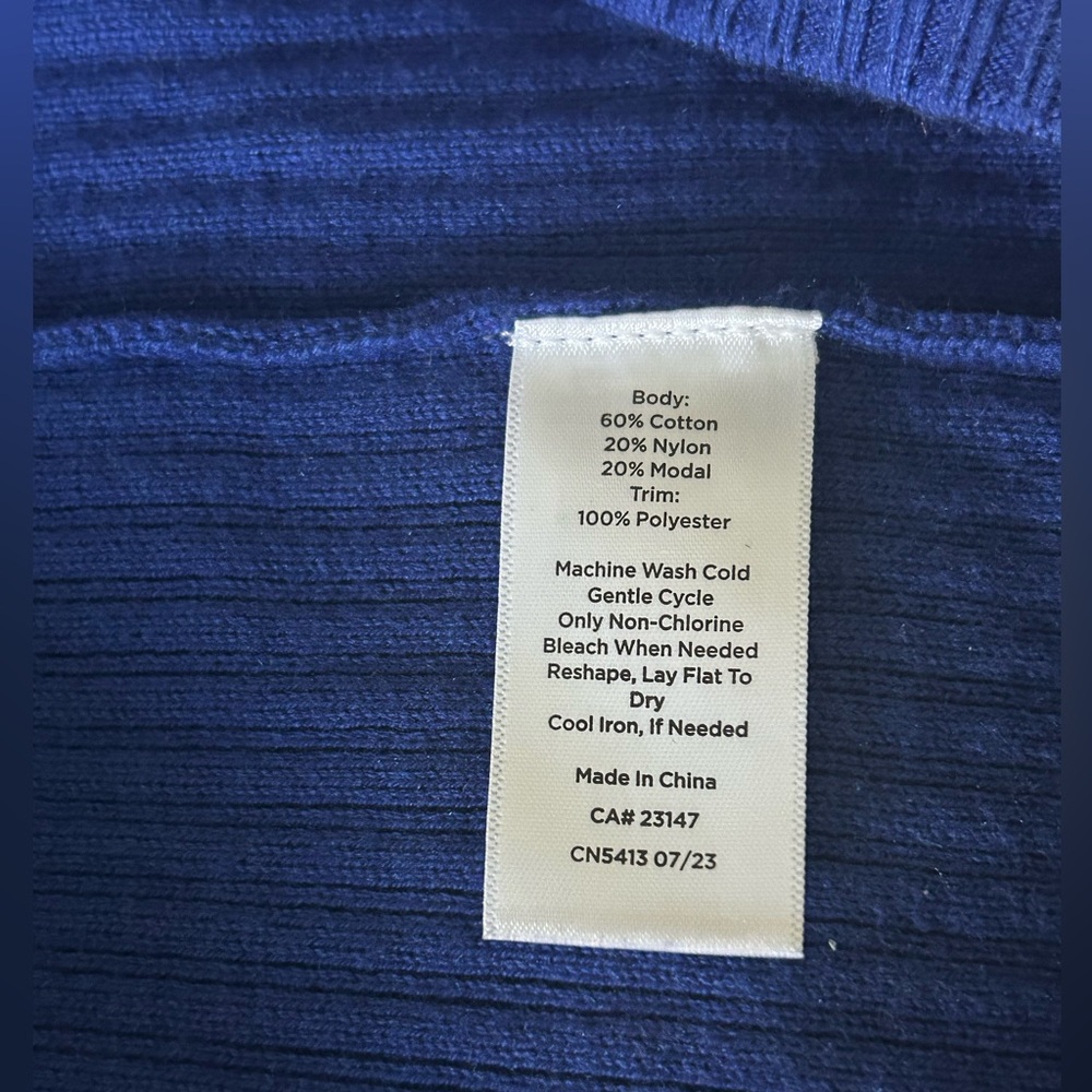 Talbots Cobalt Blue Turtleneck Sweater - Picture 9 of 9
